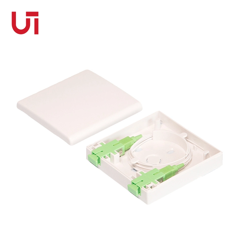 Ut-King FTTH Home Indoor Outdoor Socket Panel Sc LC 2 4 Core Fiber Optic Termination Box FTTH Wall Mounted 86 Type Face Plate