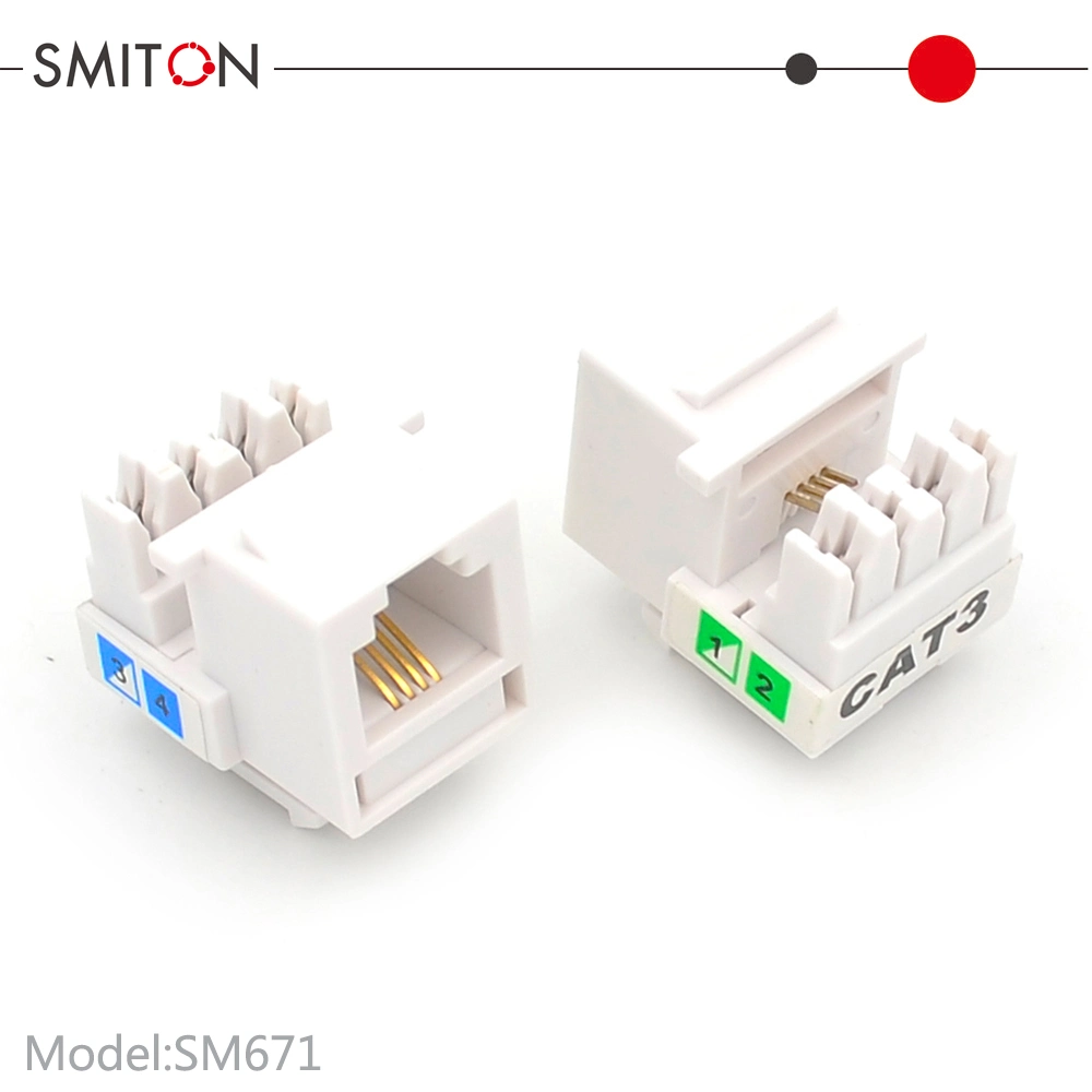 UTP Cat 3 Rj11 6p4c Telephone Cat3 Keystone Jack